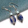 Sodalite Larimar 925 Silver Plated Earrings 1.8" Party Wear Gift Trendy E9a99