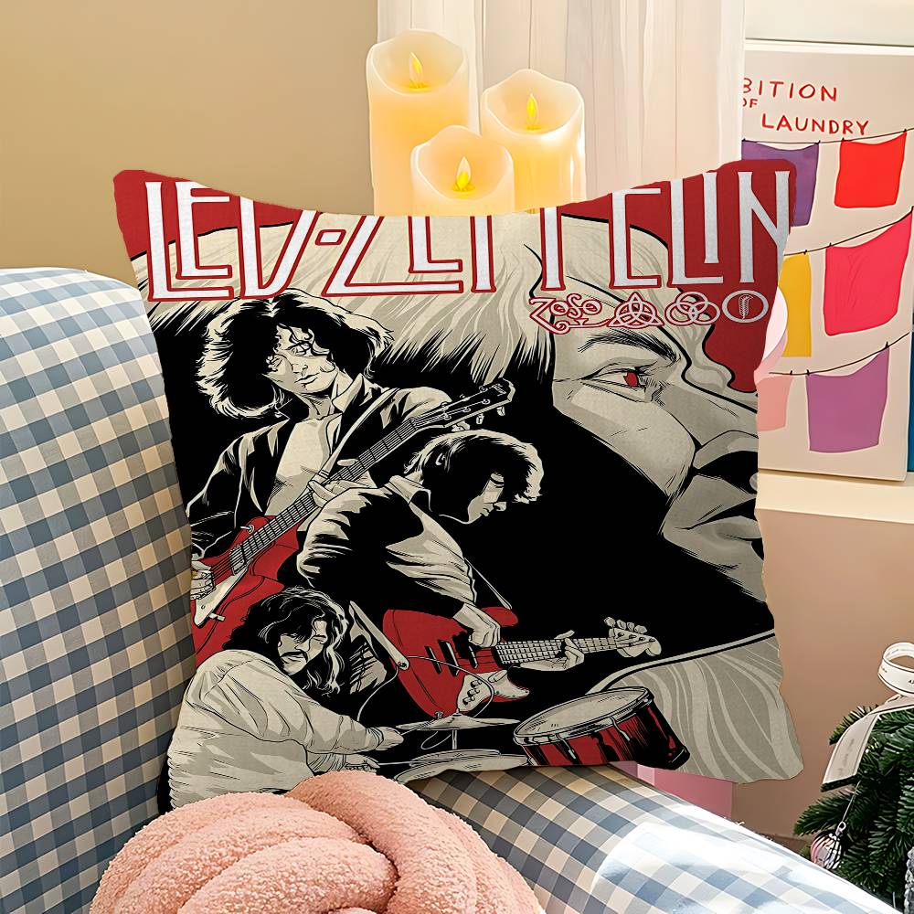 Группа L-Led Z-Zeppelin Подушка Подарок Декор для дома и офиса Спальня Диван Автомобиль Наволочка Чехол 45x45