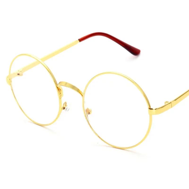 Косплей Аниме Оправа Круглая Металлическая Плоская Ретро Арт Очки Взрослые Дети Подарок Одежда Реквизит Мужчины Женщины Наряжаться Де Градус