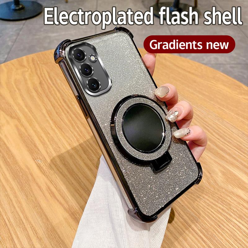 Glitter Mirror Case For Samsung Galaxy A56 A36 A26 A16 A17 A07 A25 A55 A54 A34 A24 A35 A05 A05S A33 A53 A73 5G Shockproof Cover