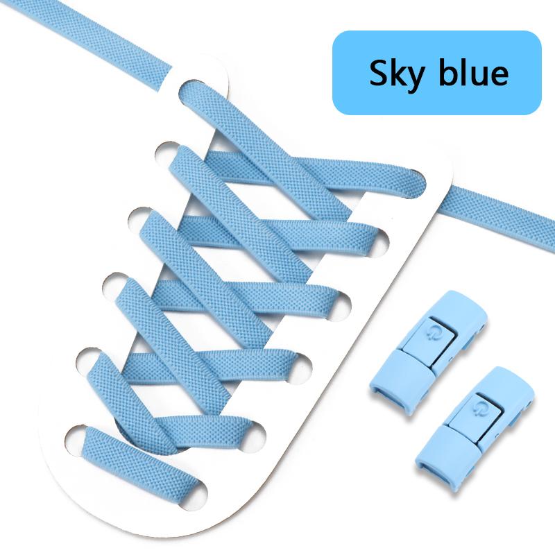 Эластичные шнурки, спортивные красочные шнурки с застежкой без завязок, 8 мм, шнурки на плоской подошве без завязок, шнурки для обуви для детей и взрослых, аксессуары для обуви