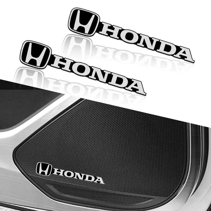 CKU5 Car Audio Decorate 3D Aluminum Badge Emblem Sticker for Honda Civic Accord City Fit Mugen Vezel CR-V Pilot HR-V Envix Odyssey