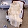 2025 Summer Women Long Knitted Dress Sleeve Basic Fashion Lace Dresses Loose Dress