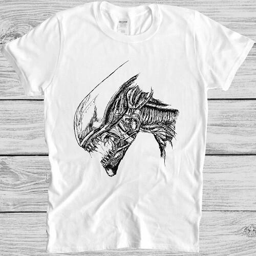 Aliens T Shirt Xenomorphs Head Wariior 80s Cult Movie Sci Fi Cool Gift Tee M350