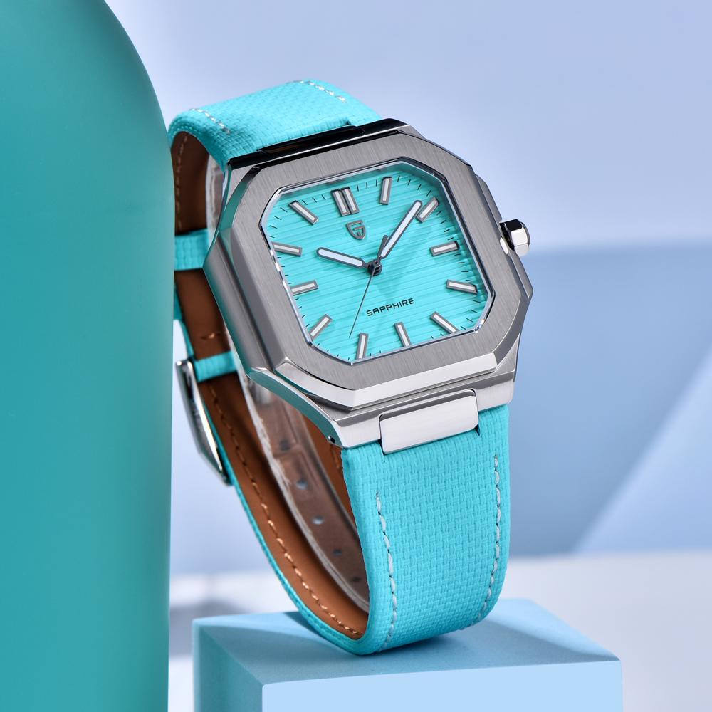 PAGANI DESIGN New Square Sapphire Crystal Luxury Watch Quartz 316L All Steel Waterproof Men watch Japan Movt Luminous Clock