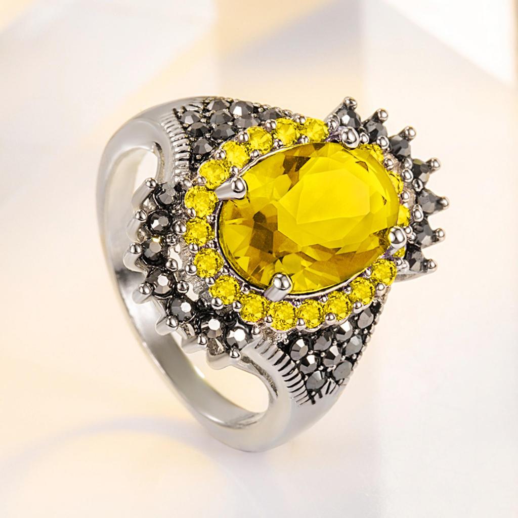 Серебряное ювелирное украшение Wish, ретро-кольцо с тайским драгоценным камнем: Преувеличенный дизайн Black Mine Red Pomegranate