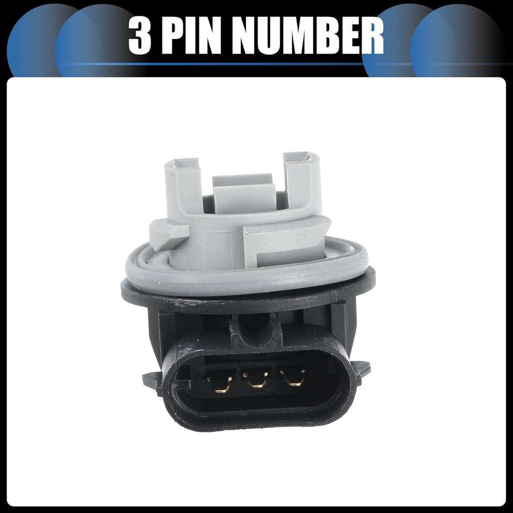 Tail Light Socket, Parking Lamp Connector Assembly No.F1TZ-13411-F/F1TZ13411F for Ford for Mustang Focus F-150 Black, 1 Pc