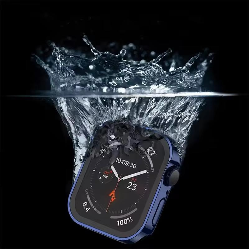 Водонепроницаемый чехол для Apple Watch 7 8 9 45 мм 41 мм Защитное стекло для экрана+Чехол iWatch 11 10 42 мм 46 мм 5 SE 6 44 мм 40 мм Аксессуары