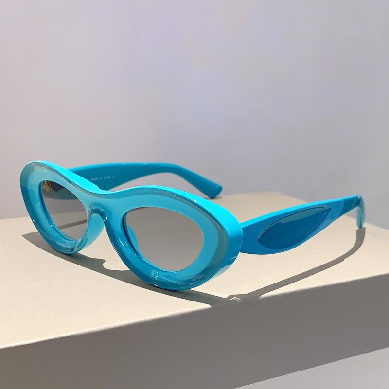 Новые овальные солнцезащитные очки женские Стильные разноцветные уличные очки мужские Модный брендовый дизайнерский аксессуар Защита UV400 Пляжные очки
