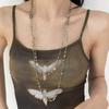 Double-layer Sweater Chain Beaded Geometric Necklace Fashion Flower Necklace