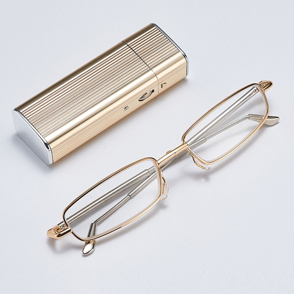 Spring Hinge Readers Small Computer Glasses Trendy Reading Glasses with Case for Women & Men