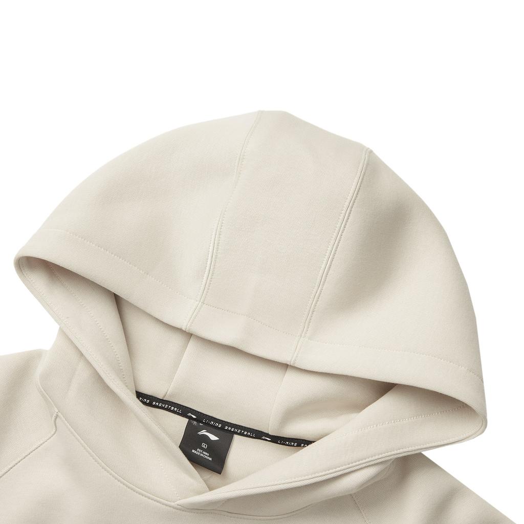 Li Ning Basketball Series Sports Casual Simple Solid Color Hoodie Men Hoodies Gravel-Grey AWDV229-5