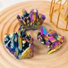 Healing Crystals Rainbow Titanium Crystal Cluster Stone Ornaments Reiki Stone Specimen Mineral