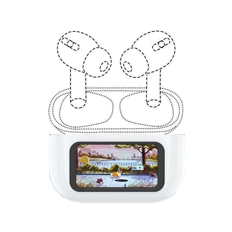 Беспроводные Bluetooth-наушники-вкладыши V8 Display A9pro с AI-переводом и шумоподавлением A10ANC V20