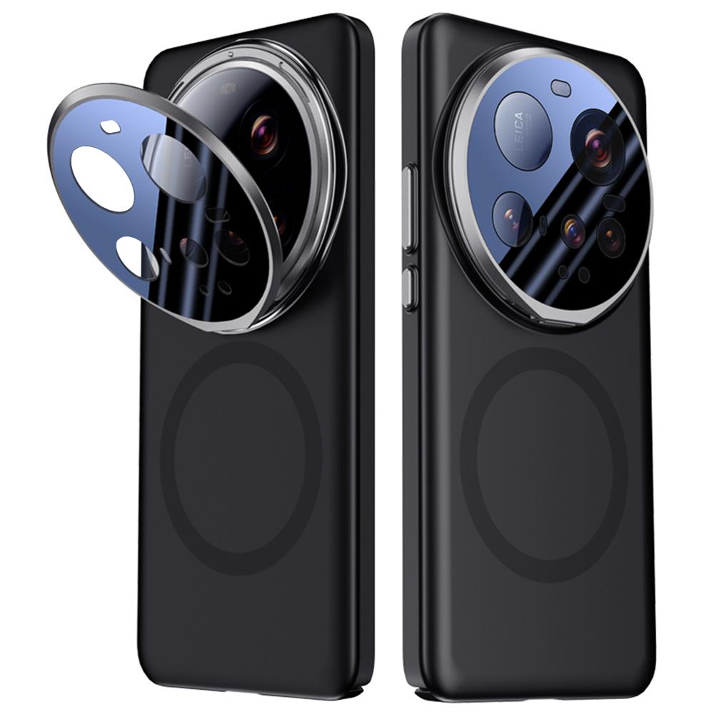 Чехол для Xiaomi 15 Ultra, совместимый с MagSafe, с защитной пленкой для объектива и подставкой, жесткий ПК чехол для телефона