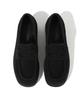 Firenze Atelier Curveline Square Toe Suede Penny Loafers 4060-Qs [Black]