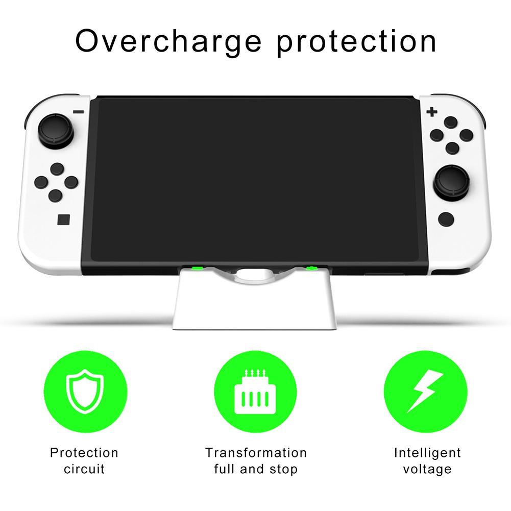 Зарядная док-станция/подставка для контроллера Nintendo Switch, Joy-Con с зарядным шнуром USB Type-C, контроллер переключателя, зарядное устройство, док-станция для зарядки