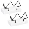 2/4Pcs Business Card Holder Organizer Office Desk Display Stand Memo Counter Accessories Tabletop Shelf Wooden Name Card Holder