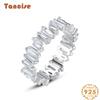 Tancise Classic 925 Sterling Silver  Zircon Ring Ladies Jewelry Wedding Promise Party Gift
