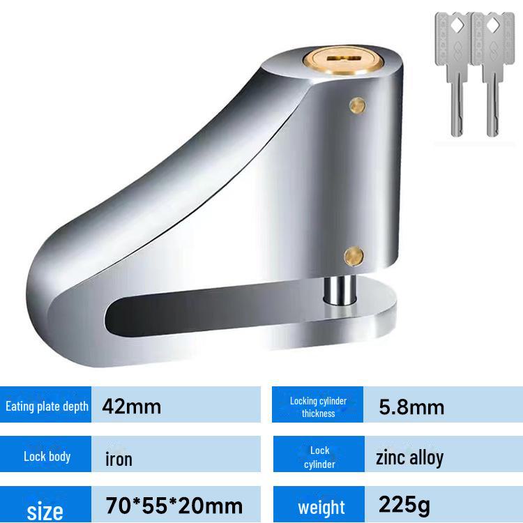 Противоугонный замок из легированной стали для дисковых тормозов велосипедов, электромобилей и мотоциклов