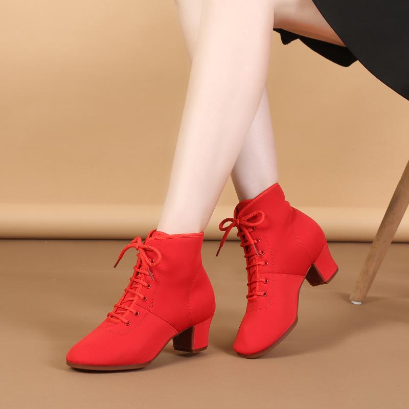 Модные танцевальные ботинки для женщин/девочек, черные туфли для учителей из ткани Оксфорд, высокие современные джазовые туфли для отдыха на открытом воздухе