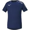 Volleyball Practice Short Move Tech Dress Navy X Size M N-XT Shirt, Sleeve, Moisture-Wicking, Quick-Drying, V2MA1512, Silver,