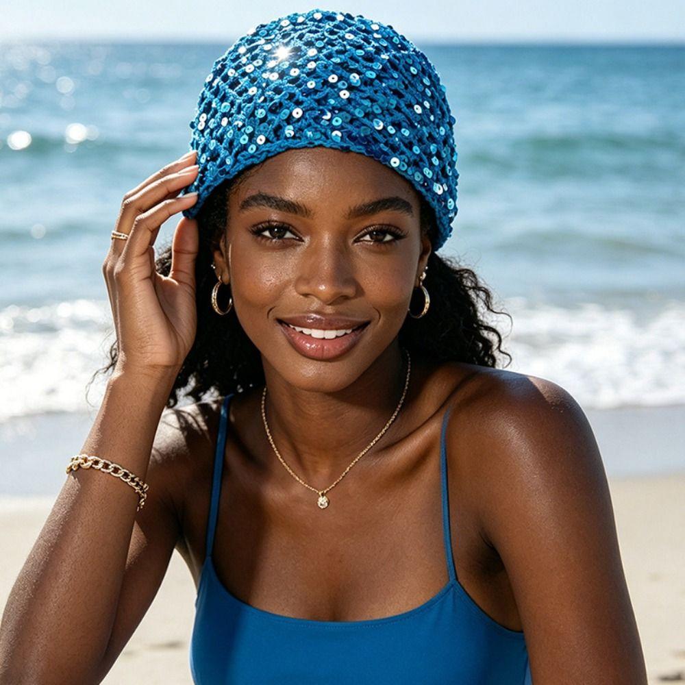Thin Knitted Hat Elegant Weave Cap Fashion Woven Pullover Cap Apparel Accessories