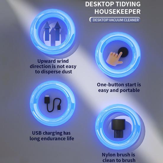 Мини-настольный пылесос, милый сильный всасывающий USB-зарядка, настольная клавиатура, алмазная живопись, стразы, пылесборник, подметальная машина, инструмент