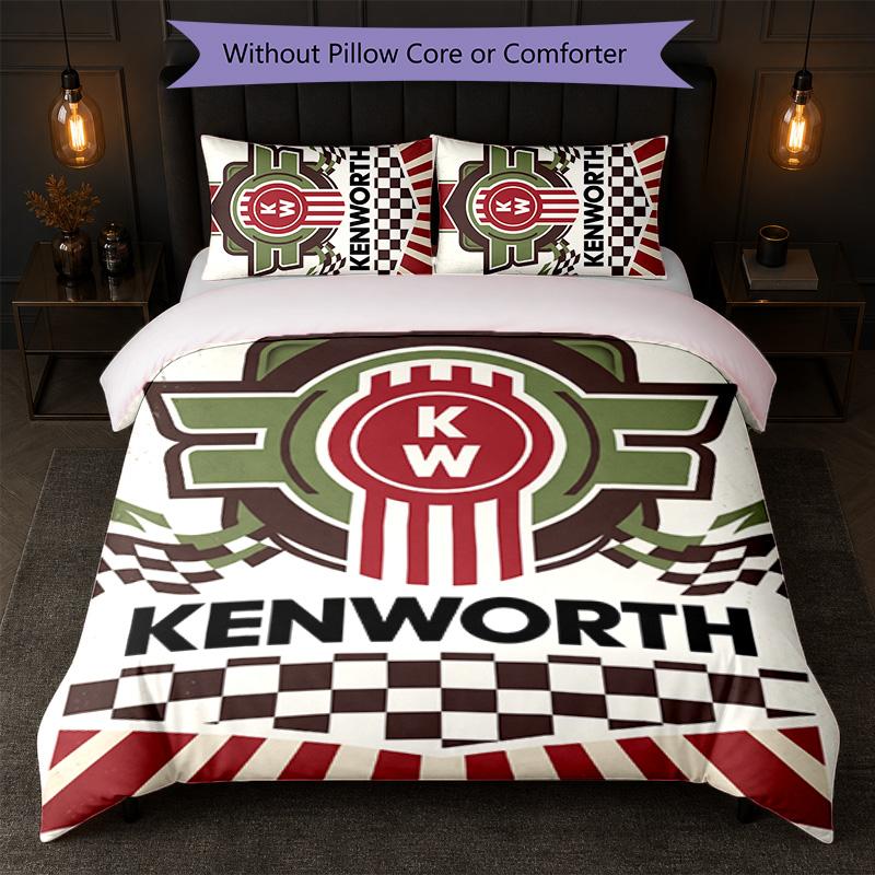 Kenworth Print 3Pcs Bedding Set Duvet Cover With Two Pillowcases Soft Bed Linen For Household Bedroom