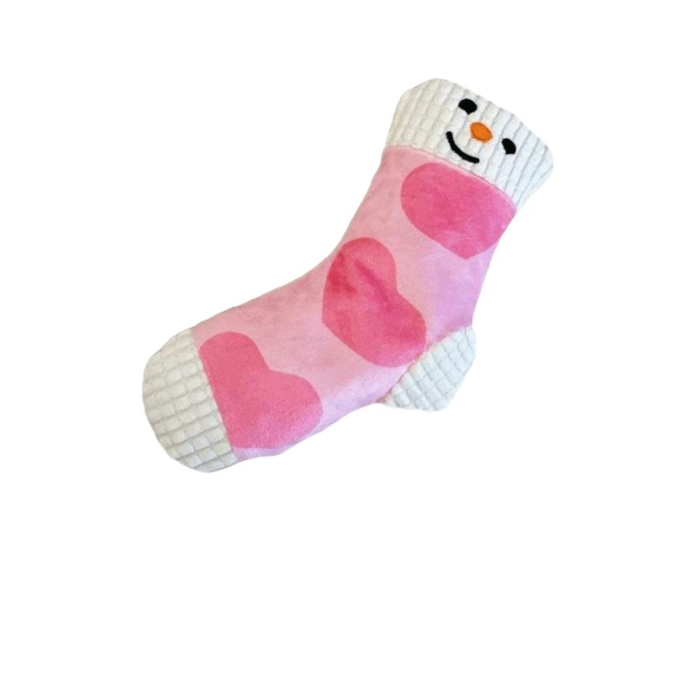 Bite-Resistant Dog Food Leakage Socks Cartoon Squeaker Dog Sound Making Socks Colorful Dog Treat Dispenser Teeth Cleaning