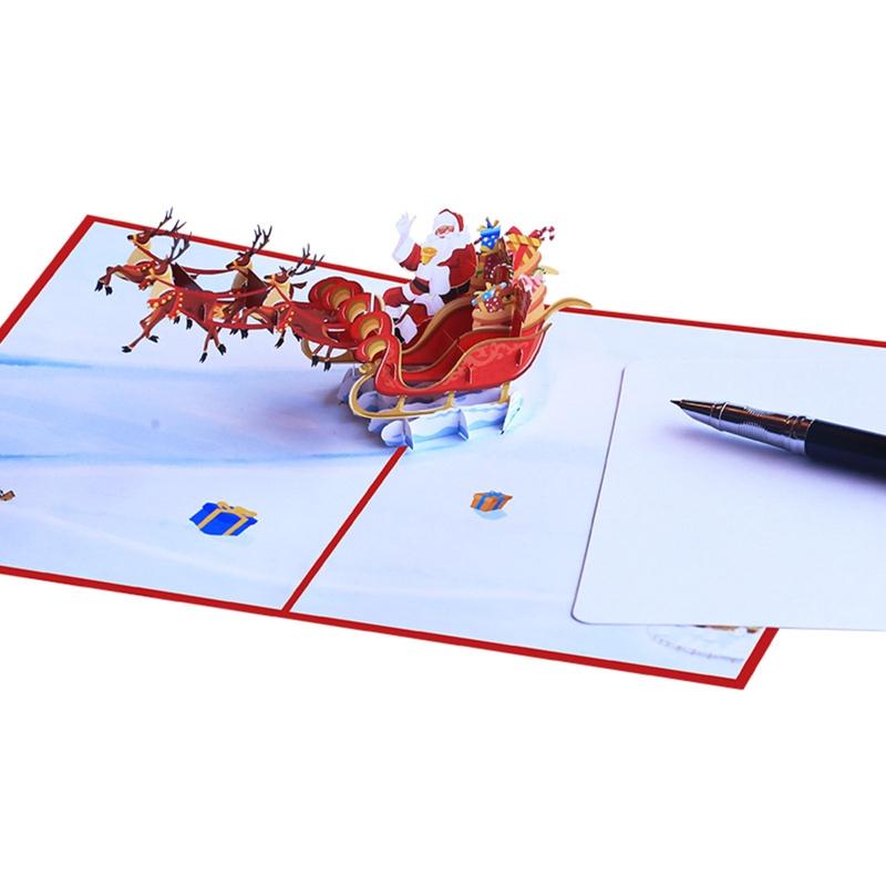 Новинка для Pop Up Открыток 3D Рождественские Открытки Элементы Рождества Открытка