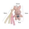 Silver Heart Plush Bag Pendant Bow Ribbon Rabbit Plush Doll Rabbit Doll Charm  Bag Decoration