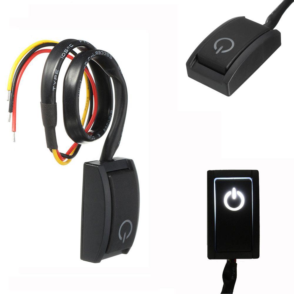 Universal LED Light Symbol DC12V 200mA ON/OFF Switch Latching Car Push Button