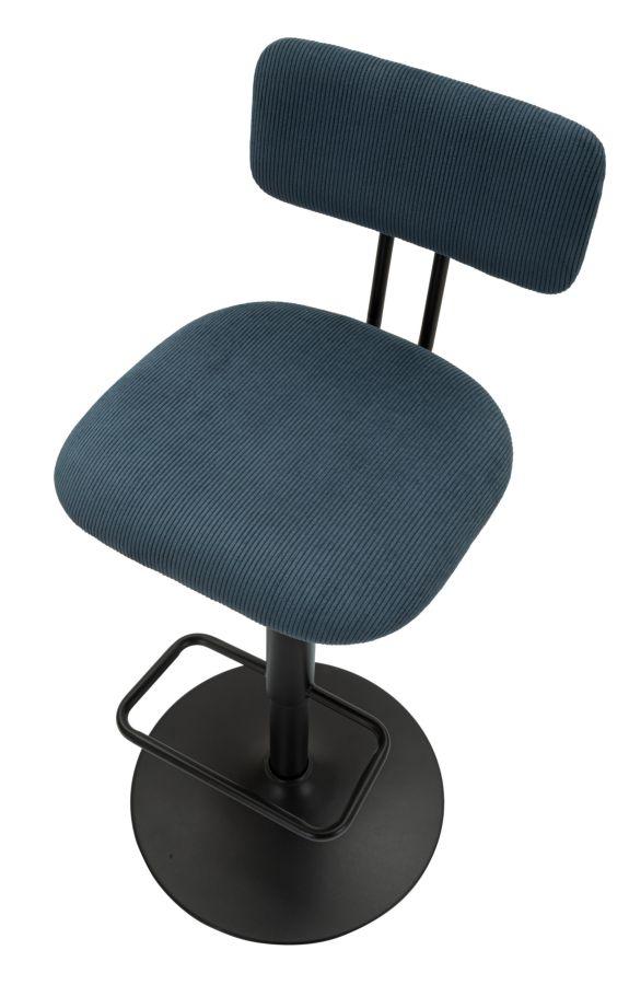 Bar Stool With Lift Light Navy Cm 41X47,5X85-106,5(Seat Cm 61-83) Set 2Pcs