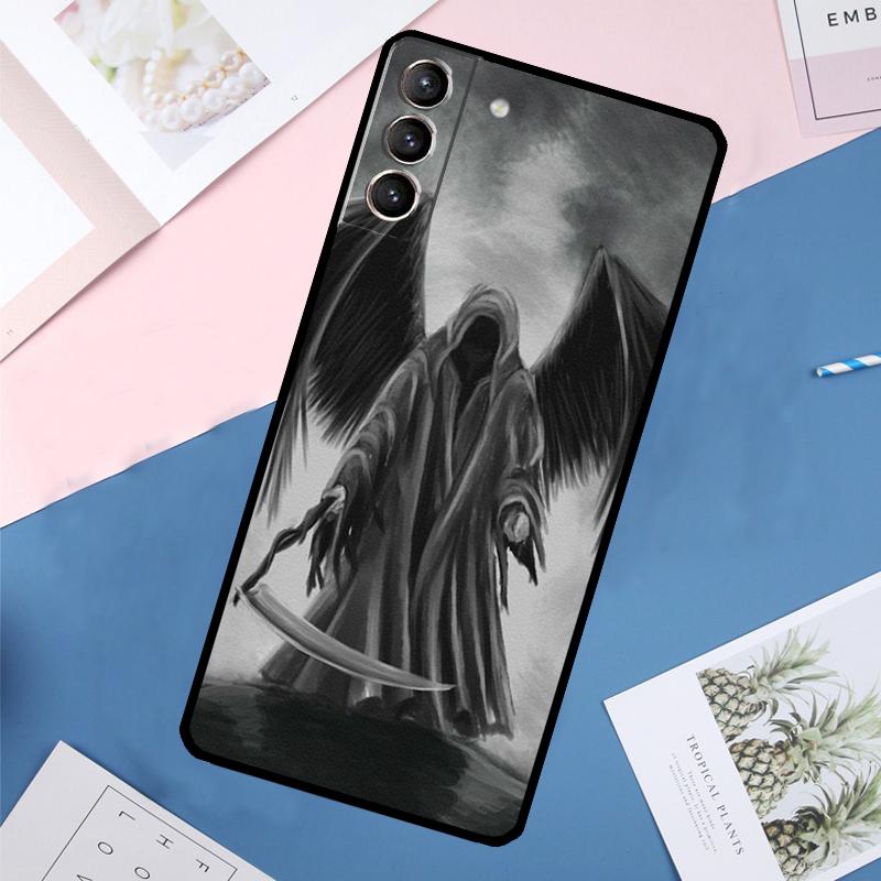 Чехол-череп Жнеца Смерти для Samsung Galaxy S25 Ultra S24 S23 S22 S21 Ultra S9 S10 Plus S23 FE S25 FE Задняя крышка