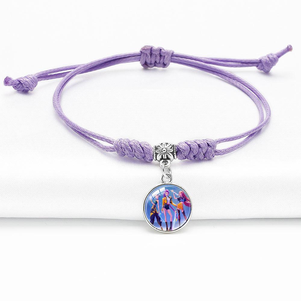 Простой Стильный Плетеный Браслет Руми Зои Мира Узел Алмаза Ювелирное Изделие Регулируемый Браслет с Подвеской