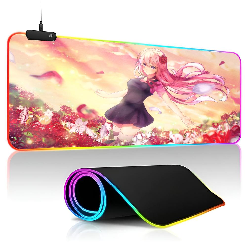Elfen Lied Mouse Pad game RPG 40x90cm Mouse Mat Gaming Mousepads LED Keyboard Mats Luminous Desk Pads Mouse Pad For PC