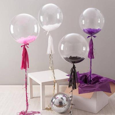 ?????10 шт. 11-24-дюймовые прозрачные воздушные шары Bobo Bubble, прозрачные надувные воздушные гелиевые шары, украшения для свадьбы, дня рождения, вечеринки, детского душа ADM