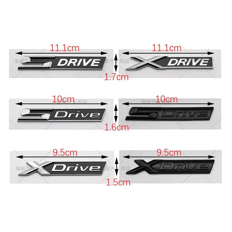 ABS Car XDrive SDrive Logo Emblem Badge Rear Boot Trunk Sticker Side Fender Decals For BMW 3 4 5 6 7 Series X1 X3 X5 X6 M3 yi2