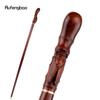 Brown Cicada Bamboo Wooden Single Joint Fashion Walking Stick Decorative Cospaly Cane Halloween Mace Crutch Wand Crosier 100cm