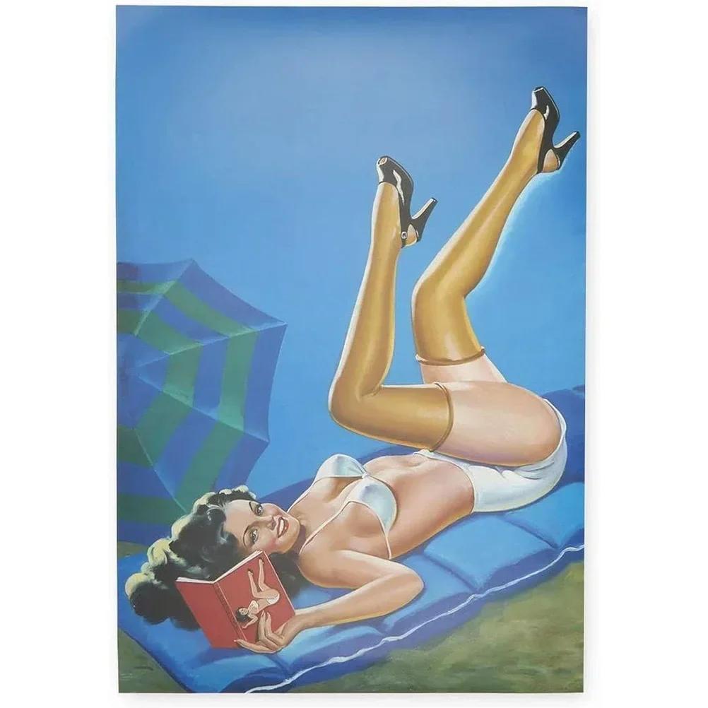 Металлические жестяные знаки Pinup Girls Vintage Board Plate Retro Wall Art Sexy Lady Poster для дома Cafe Bar Pubs Iron Painting Decoration