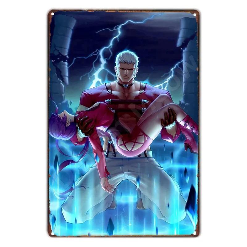 Аниме The King Of Fighters Винтажная Металлическая Табличка, Постер Настенного Искусства, Файтинги, Ретро Табличка для Бара, Клуба, Мужской Пещеры, Домашний Декор Стен