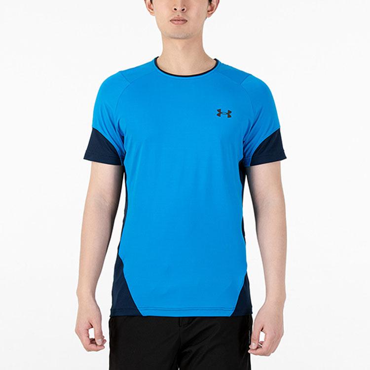 Under Armour RUSH T Shirt Men's Blue 1356796-436