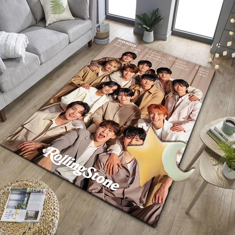Kpop music Office Rug Chair Mat, Game Carpet, Suitable for Front Door, Bedroom, Living Room, Desk, Holiday Gift