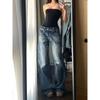Y2k Vintage Wide Leg Jeans for Women Washed Casual High Waist Loose Denim Pants Streetwear Korean Straight Trousers