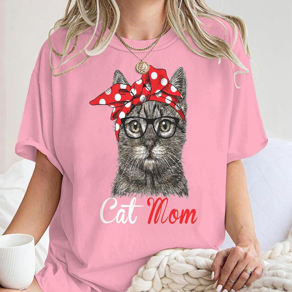 Funny Cat Mom Shirt For Cat Lovers Mothers Day Gift Tshirt Fashion Cat Lover Gift Unisex Unisex Short Sleeve Streetwear