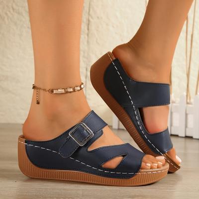 Женские тапочки 2025 Новая летняя обувь Женские летние повседневные сандалии на танкетке Дизайнерские тапочки на платформе Шлепанцы Женские Zapatos De Mujer