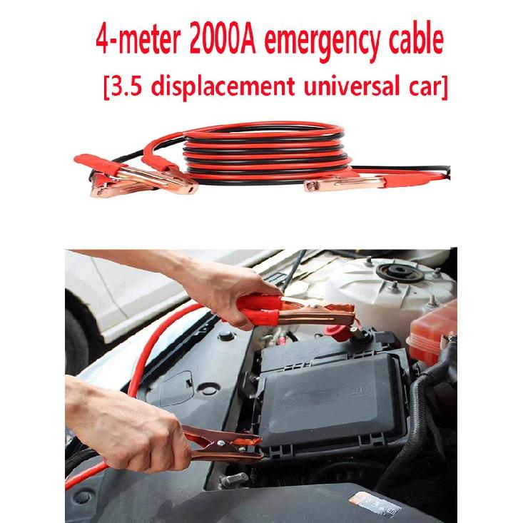 3/4M Car Emergency Power Start Cable Auto Battery Booster Jumper Copper Power Wire Heavy Duty Jumper Cables Car Accessories