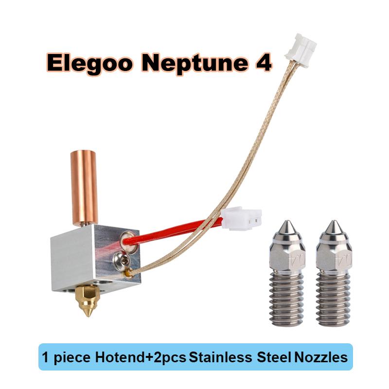 Hotend Kit For Elegoo Neptune 4 3D Printer Part Bimetal Heatbreak Heat Block Heater Thermistor For Neptune 4 Pro Print Head