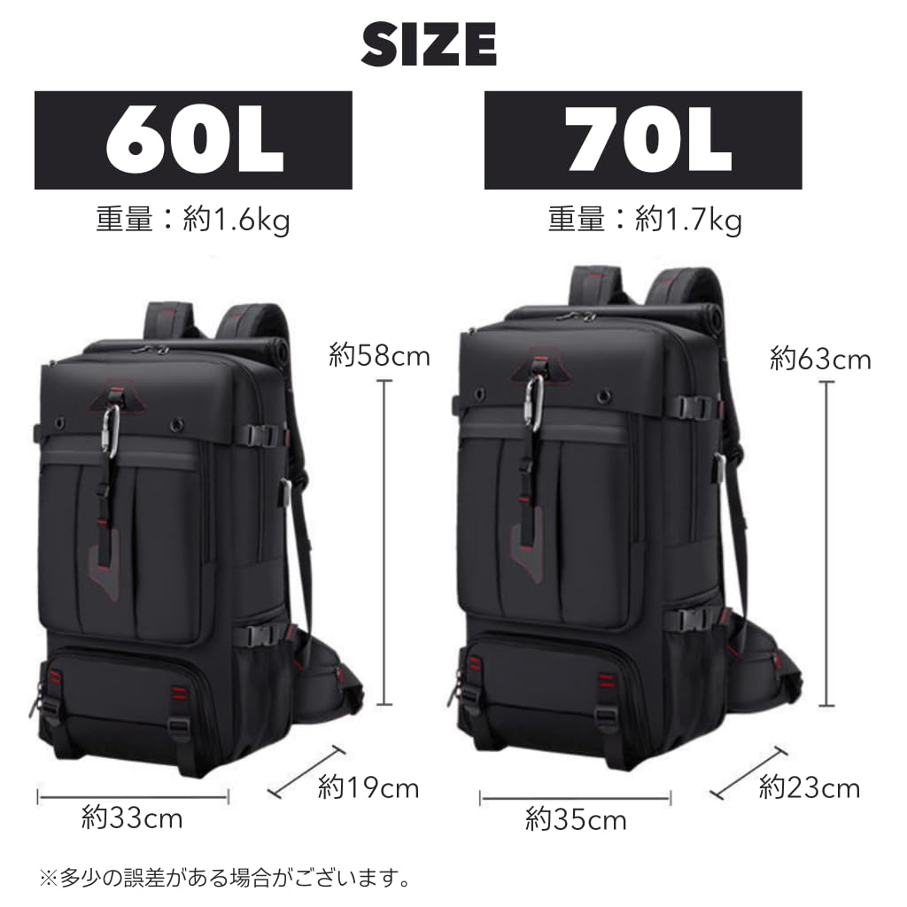 Large Capacity Backpack Business Backpack Square Type 60L Multifunctional Rucksack Climbing Travel Camping Outdoor Hiking Disaster Prevention